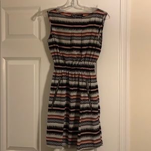Patterned tank dress with pockets